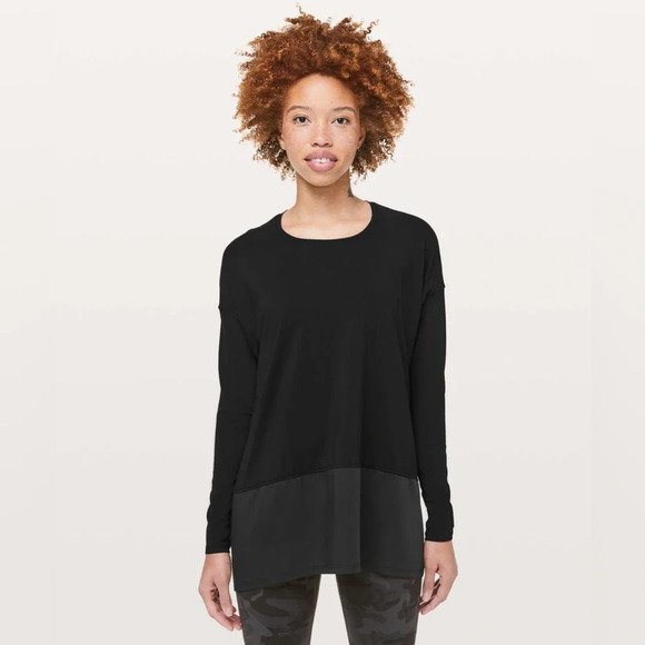 Lululemon Ease Of Mind Long Sleeve Top Soft Stretchy Jersey Knit - Picture 5 of 12